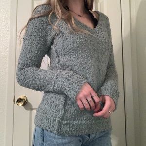 Abercrombie and Fitch “Boucle Sweater” in teal